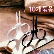 케이블타이 수갑 대형 고리 구속 케이블타이 포박용, 10개, 화이트