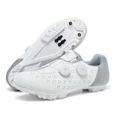 로드바이크 클릿슈즈 평페달 통기성 사이클링 자전거신발 산악자전거 라이딩용, 285, G_산악용 화이트 슈즈