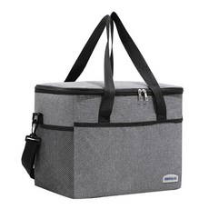 뉴라인 대용량 캠핑 피크닉 아이스 쿨러백 25L, 그레이