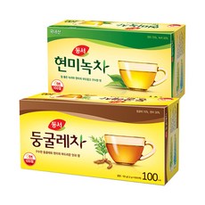 동서식품 둥글레차 100T+현미녹차 100T, 200개, 1개, 1.2g, 100티백