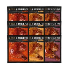 [푸라닭] 자이언트 BIG 사이즈 통 닭다리구이 3종 혼합구성, 250g, 9개