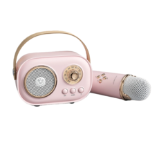 JOJOCAT 便攜式無線K歌音箱 麥克風套組, 粉色單麥克風