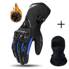 겨울 오토바이 오프로드 방한 장갑 터치스크린 방풍 야외 라이딩, 6. Blue WN-01 BK mask