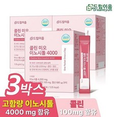 [드림이음]콜린 미오 이노시톨 4000 엽산 4.5g x 30포 3박스 3개월분, 없음