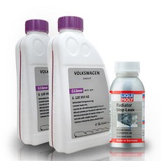 아우디 폭스바겐 냉각수 부동액 1L G12E050A2 2개 + 리퀴몰리 코리아 라디에이터 누수차단제 150ml 21893 정식수입 1개 1세트