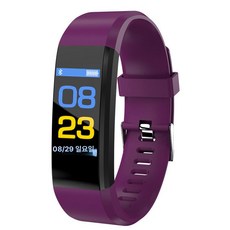 스포츠 시계 방수 심박수 팔찌시계, 1개, 보라