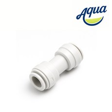 AQUA 10mm(3/8) 정수기 호스용 원터치 비데 자판기 연결 스트레이트 I피팅, (10mm)I피팅, 1개