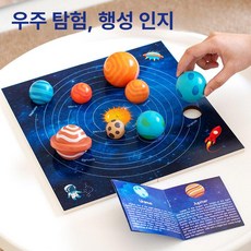 태양계 행성 모형 우주 우드 과학 교구 만들기 초등 실험 프로젝터 인테리어, 영어 해설 포함
