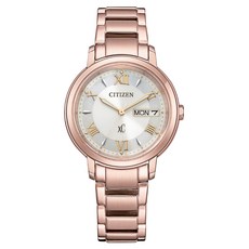 CITIZEN 星辰(EW2426-62A 防水50米) xC 亞洲限定款 光動能 櫻花粉紅金腕錶-32.5mm