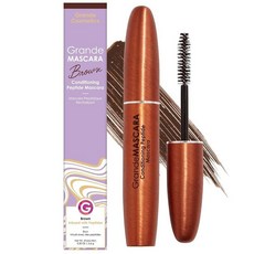 Grande Cosmetics GrandeMASCARA 컨디셔닝 펩타이드 마스카라 - 볼륨 및 길이 조절 가능 방수 및 뭉침 없음 속눈썹 및 연장 친화적 브라운 (5.7g, 1