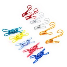 제시디자인 컬러 스틸 집게 스틸집게, 일반형 10p