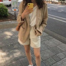 린넨자켓 여자자켓 가을 베이지 여성용 베이지자켓 봄자켓 간절기 재킷 봄 가을자켓