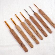 국산 대나무 코바늘뜨개코바늘/프랜즈얀, 모사용6/0호, 1개