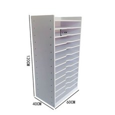 종이보관함 수납함 세로형 종이함 정리함 서류함 지류함, 1개, 12단 화이트