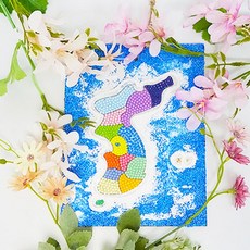 초등 우라나라알기 단체수업 보석십자수 볼클레이 대한민국 지도액자 꾸미기 학습도움실, 1개