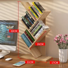 현대 책장 크리 에이 티브 나무 모양의 북유럽 거실 가구 홈 주최자 선반 스토리지, 01 12 layers wood