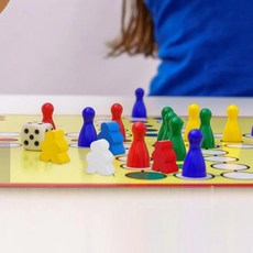 나무 체스 조각 게임 토큰 보드 교체 부품 매끄러운 마감 테이블탑 재미있는 루도 게임용, 1개, 기본