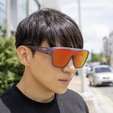 알타리스트 오버글라스 안경위에 쓰는 편광 고글 선글라스 운동 러닝 자전거 스포츠, Smoke Purple / Red, 1개