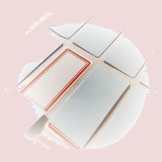 문서 적색 보호필름 견출지 라벨 유니온 10 x 21 7매입