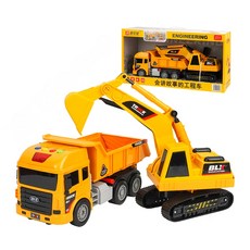 宝乐星 慣性砂石車與履帶挖土機工程車組, 1個