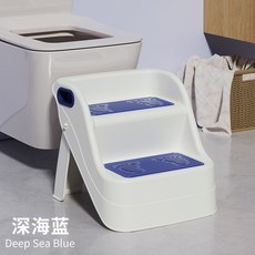 兒童階梯椅 踩腳凳 腳踏椅 兒童墊腳凳寶寶馬桶凳, 深海藍【可折疊】升級加高加大加寬, 1個