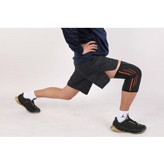 무릎보호대 여름용 무릎 슬개골 보호대 런닝용 스포츠 2P, 블랙S
