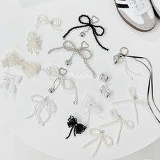 (Sharkhead) 鞋帶扣 珍珠 蝴蝶結 愛心 吊飾 配飾 緞帶