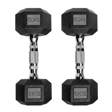 한 쌍 블랙육각 덤벨 아령 2*5KG 2*10KG, 2개, 5kg