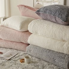 프리미엄 밍크 극세사 두꺼운 돌 흙 침대패드 슈퍼싱글 퀸 킹 겨울 침대패드 미끄럼방지 돌침대 매트리스 패드, 화이트, 화이트