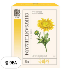 녹차원 국화차 티백, 20개입, 9개, 800mg
