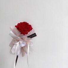 Floraflower 單支永生花康乃馨花束 母親節禮物 永生花花束 粉色花束 紅色花束 精美禮物, 圖二,花束(無提袋)