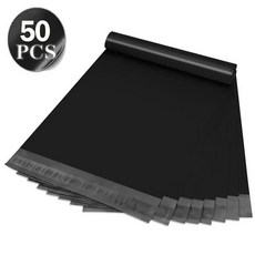 GEEKI 택배 봉투 의류 쇼핑몰 포장 비닐 포장지 핑크 자체 도장 접착 가방 플라스틱 보관 폴리 우편함 우편 50 개, 03 Black_07 35*45 센치메터