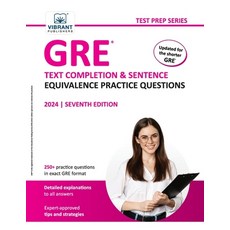 (영문도서) GRE Text Completion and Sentence Equivalence Practice Questions Paperback, Vibrant Publishers, English, 9781636512020