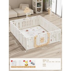 아기 안전펜스 베이비룸 유아 놀이방 울타리 어린이 안전가드 크롤링 매트 실내 펜스 Babysoku, 18 브루인스 180x200cm+ 볼 프레임