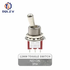 레드 미니 3핀 6mm 2/3 위치 셀프 리셋 토글 ON-(ON)DPDT 6A/125V MTS, 02 1PCS, 11 3P On-On 12.5mm, 1개