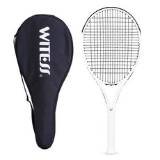 【臺灣出貨】WITESS目擊者全碳素網球拍單人初學者網球大學生雙人帶綫迴彈套裝-奢尚匯品, 5058白色（全碳素單支裝）, 1個