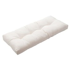 까치 원단 파티오 창문 벤치 셋티 블루 네이비 미끄럼 러브시트 45인치 실내 18인치 위커 현관 시트 텍스처 터프트 쿠션 정원 패드 스윙용 방지, Recycled Cream White, 45 x 18 x 5 In