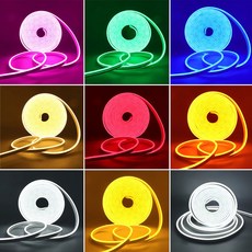 지아이비 LED 네온플렉스 줄조명 아트네온 간판 및 간접 조명 12V 5M, 5M LED 네온플렉스 6(W)X12(H)mm, 웜화이트