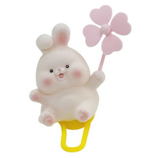 귀여운 바람개비 동물 캐릭터 자전거 오토바이 핸들 액세서리, 토끼, 1개