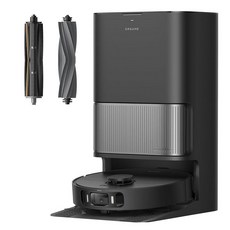 DREAME L40s Ultra AE 로봇 진공 및 대걸레 콤보 19 000Pa 흡입 자체 비우기 더스트 박스 유연한 대걸레 및 75°C(160°F) 셀프 클리닝 워시, L40sUltraAE-Black