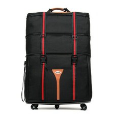 06 일반형 블랙 상단확장형 3단 이민가방 국내생산