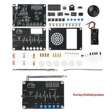 DC 5V DIY 디지털 FM 라디오 키트 87-108MHz 가변 주파수 RDA5807M 전자 납땜 연습 어셈블리 느슨한 부품, 01 DIY Kits A