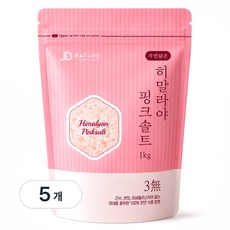 자연담은 히말라야 굵은 핑크소금, 1kg, 5개