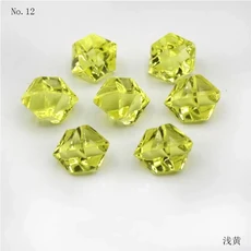 100pcs 다채로운 아크릴 플라스틱 투명 돌 크리스탈 바위 꽃병 필러 인공 색상 물고기 탱크 홈 웨딩 장식, 16 100pcs8