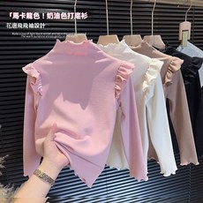 女童德絨發熱衣 韓版小飛袖打底衫 寶寶內搭上衣 秋冬必收 百搭長袖T恤