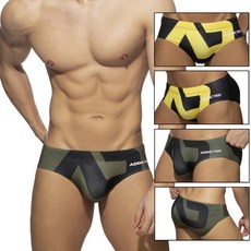 ADDICTED 經典大LOGO泳褲 AD運動三角游泳褲 - ADS045 《Men Style》