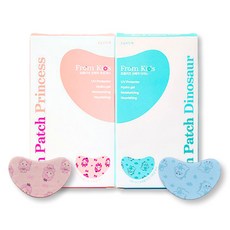 [1+1]프롬키즈 하트 쿨링 선패치 2종 유아 어린이 초등 무자극 자외선 주근깨 차단, 블루 다이노 2, 2개, 10g