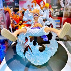 航海王 魯夫五檔 尼卡魯夫 燈座發光公仔, 1個, 無燈座版(尼卡型態魯夫版本2),含公仔(附正版原盒)