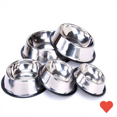 주방가구 스테인리스 반려동물 강아지 고양이 밥그릇, 15x11