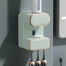 자동센서 치약 디스펜서 겸 UVC 칫솔살균기(아이보리), 상세페이지 참조, 상세페이지 참조